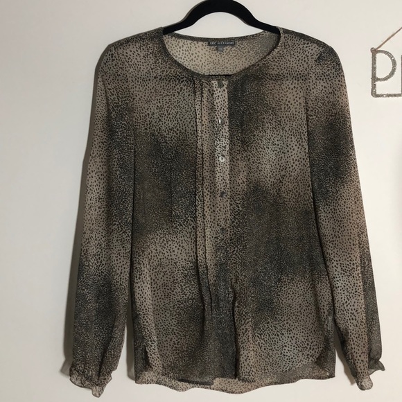 Designer Eric Alexander Sheer Silk Top M (38) - Picture 10 of 11